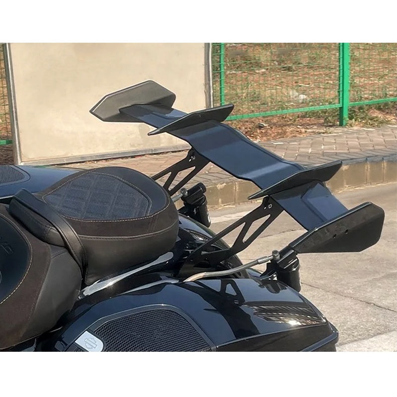 Detachable ABS Rear Spoiler Tail Wing Upper Splitter Bright Black for 2015-later Touring Road Glide Motorcycle Accessories