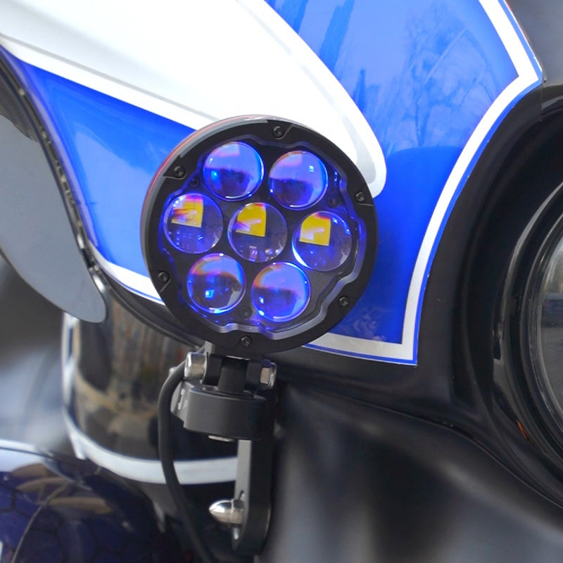 High-Brightness 280W LED Spotlight Kit 6-Color Smart Strobe Light for Street Glide Electra Glide Motorcycle Lighting Systems