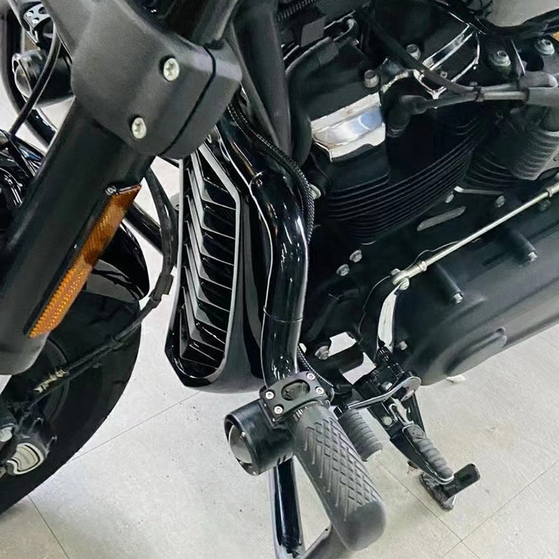 Black Precision Spoiler Frame Cover Kit for Harley Softail Fairing Radiator Shroud Heat Sink Cover Cooling System Guard