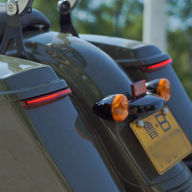 Chiefdom Run/brake/turn Led Light With Sequential Amber Turn signal HD Saddlebag Lights for 2014up Touring Motorcycles