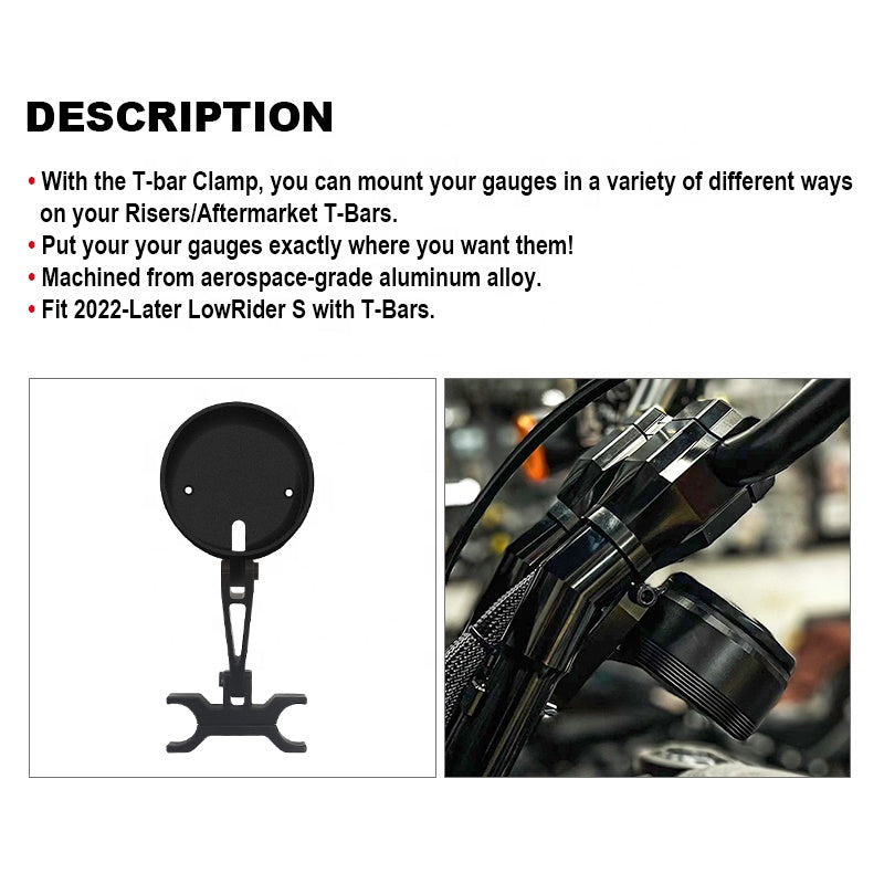 2022-Later HD Softail Lowrider S for Motorcycle Frame & Body Parts Digital Gauge Bucket T-BAR Clamp Condition Plastic Material