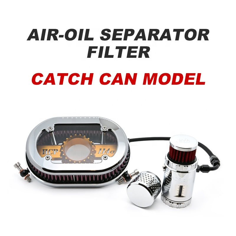 New HD Touring Softail PB Style Motorcycle Air Intakes See-Through Air Cleaner Catch Can Model Oil Filter Air-Oil Separator