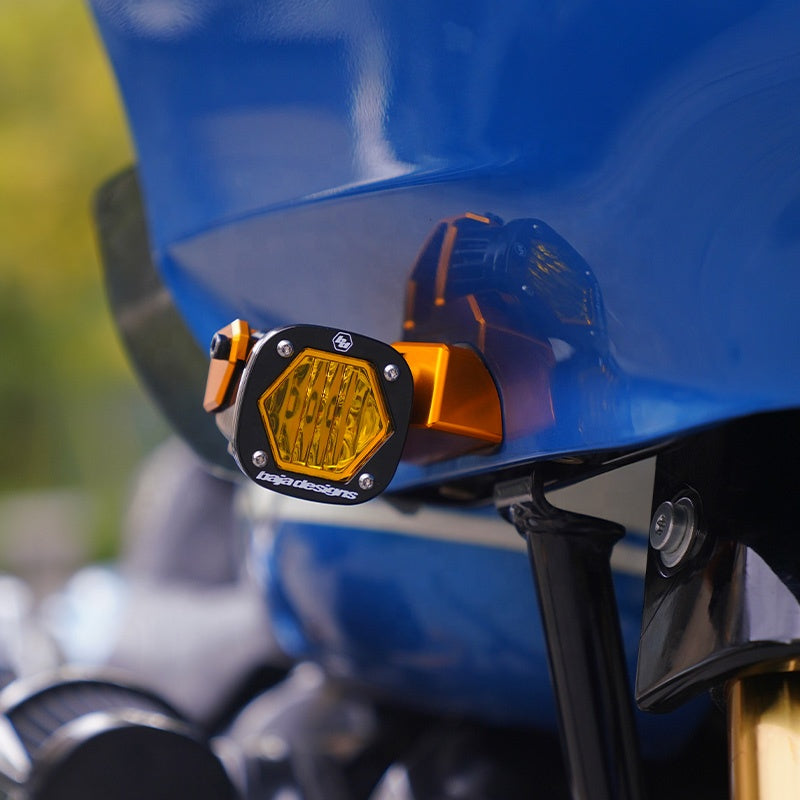 Baja S1 Bracket Kit Fit for HD 2015-later Road Glide Motor Front Turn Signals Mounting Brackets Easy Installation
