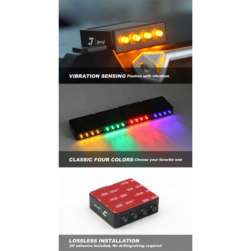 Motorcycle Side Box LED Solar Strobe Light 1250GS Top Case Red Yellow Night Ride Warning Emergency Signal Flashing Light