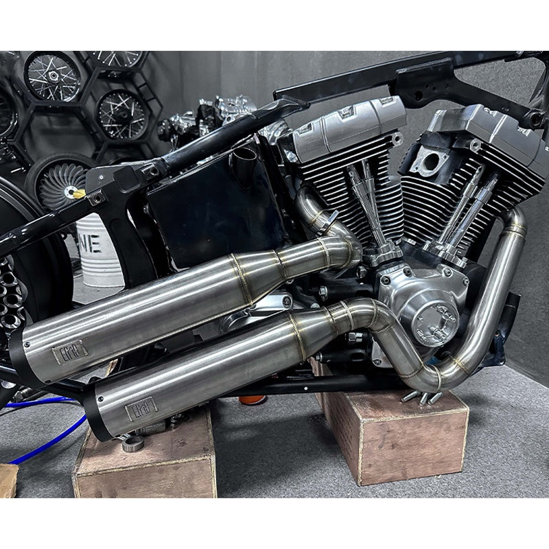 2018-2023 HD Softail New Condition Titanium Alloy 2-into-2 Performance Stainless Steel Motorcycle Exhaust System