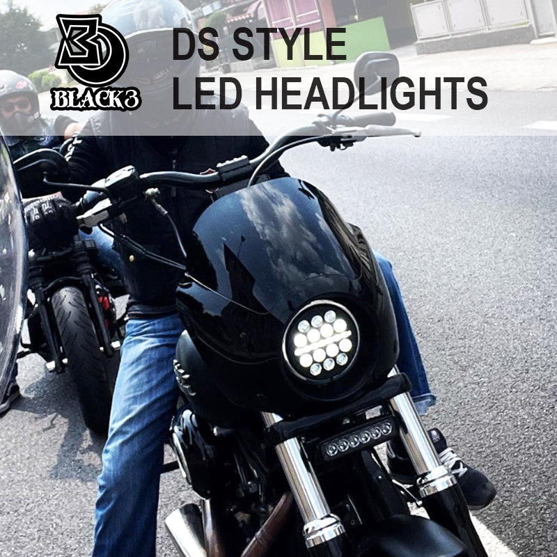 For Harley Motorcycle LED Headlight DS Style Installation of Sportster and Softail Motorcycles Equipped with 5.75 Inch Headlight