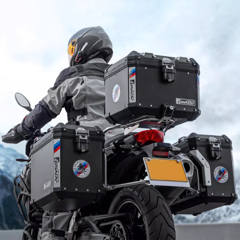 GSADV Aluminum Motorcycle Top Boxes for F750GS Tail Box Top Case Rear Trunk Side Cases Panniers
