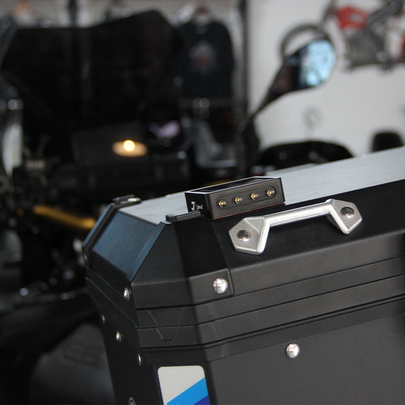 Motorcycle Side Box LED Solar Strobe Light 1250GS Top Case Red Yellow Night Ride Warning Emergency Signal Flashing Light