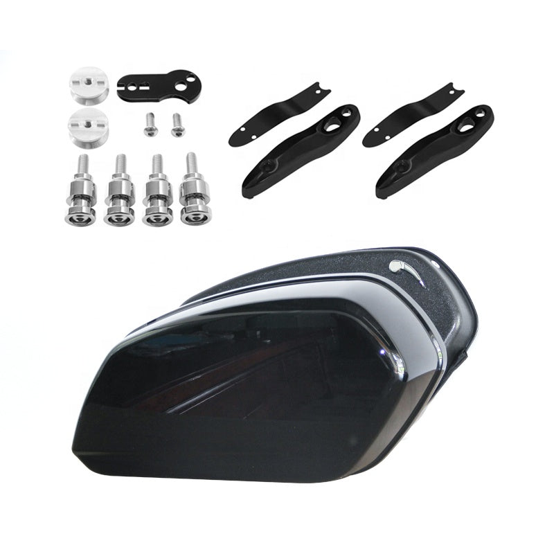 Black FXLRST Saddlebags Luggage Fit 2018-later Low Rider ST FLSB Sport Glide High Motorcycle Tail Boxes Saddlebox