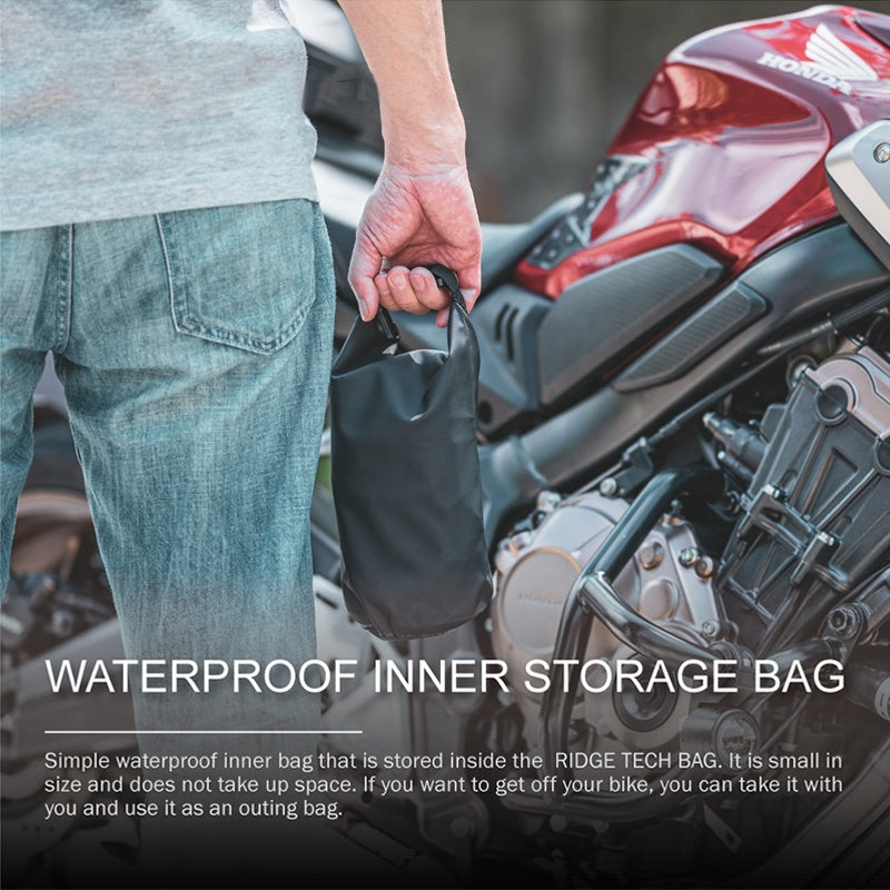 Motorcycle Ridge Tech for Waterproof Inner Storage Bag Rear Seat Fit Race-bike Tailpack Luggage Tail Bag