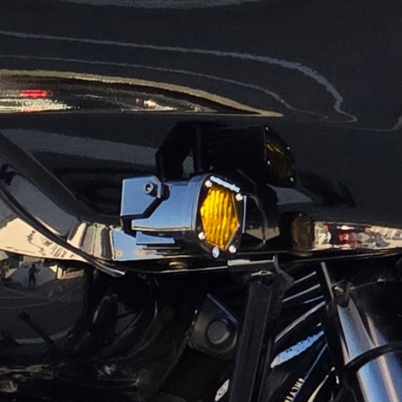 Baja S1 Bracket Kit Fit for HD 2015-later Road Glide Motor Front Turn Signals Mounting Brackets Easy Installation