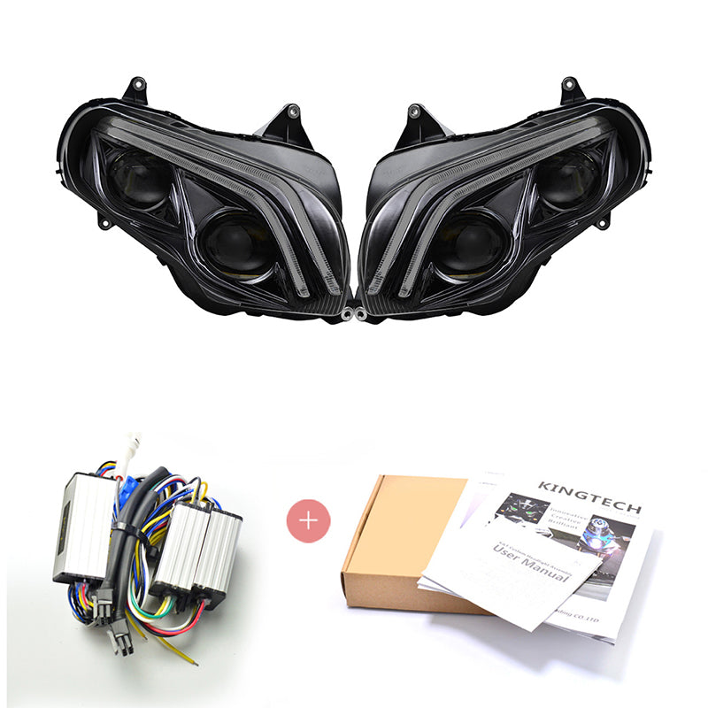 Goldwing GL1800 2001-2017 Full LED Headlight Assembly New 12V Waterproof ABS for High Beam Motorcycles"