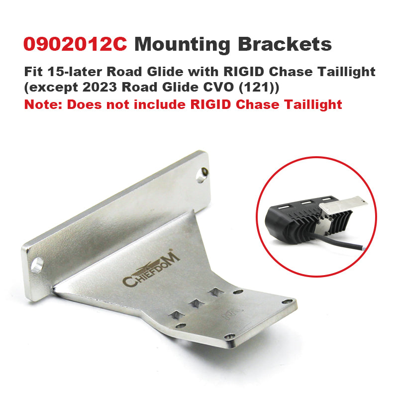 RIGID Industries Chase Taillight Stainless Steel Mounting Bracket for 15-later H-D Road Glide Motorcycle Accessories