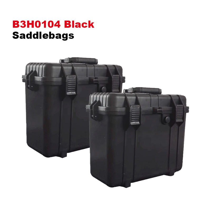 Black Hard Side SaddleBag for HD FL/FX Softail Motorcycles Waterproof DS Club Style Tail Backpack Made of Nylon