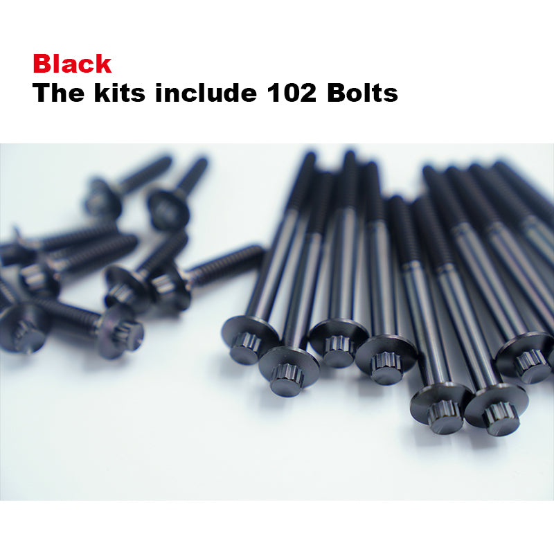 Motorcycle Titanium Alloy 102 Engine Bolts PB Style Screw Set for M8 Touring Softail 121 Road Glide CVO Accessory
