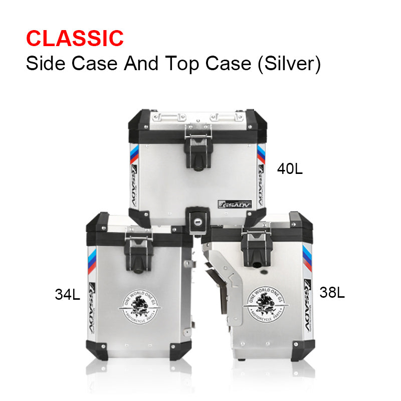 GSADV Aluminum Motorcycle Top Boxes for F750GS Tail Box Top Case Rear Trunk Side Cases Panniers