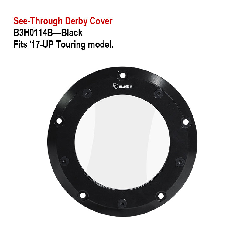HD Touring Softail Motorcycle Timing Engine Clutch Side Cover Transparent See-Through Derby Cover Plastic Engine Parts Fit