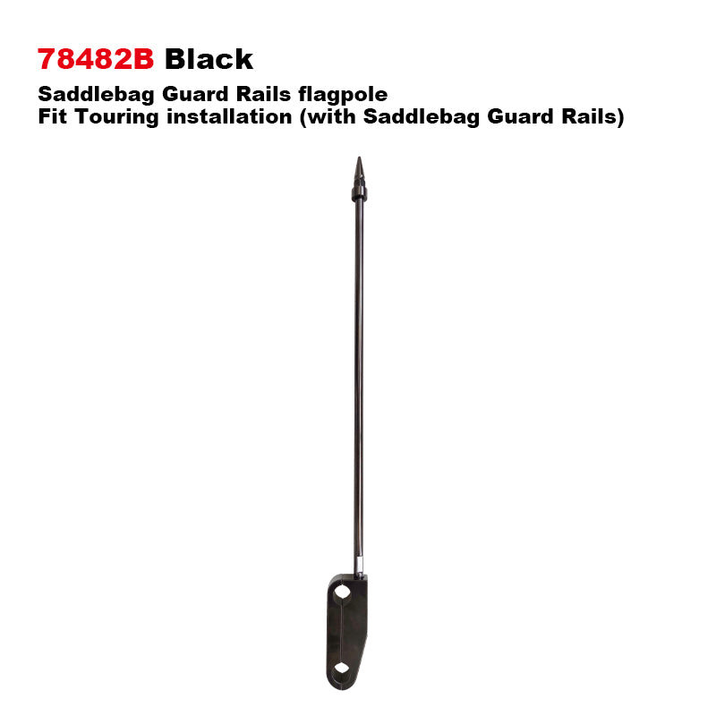 HD Touring Motorcycle Saddlebag Bottom and Guard Rails Quick Disassembly Flagpole Aluminium and Steel Material