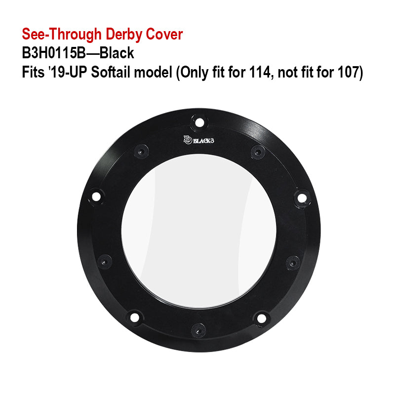 HD Touring Softail Motorcycle Timing Engine Clutch Side Cover Transparent See-Through Derby Cover Plastic Engine Parts Fit