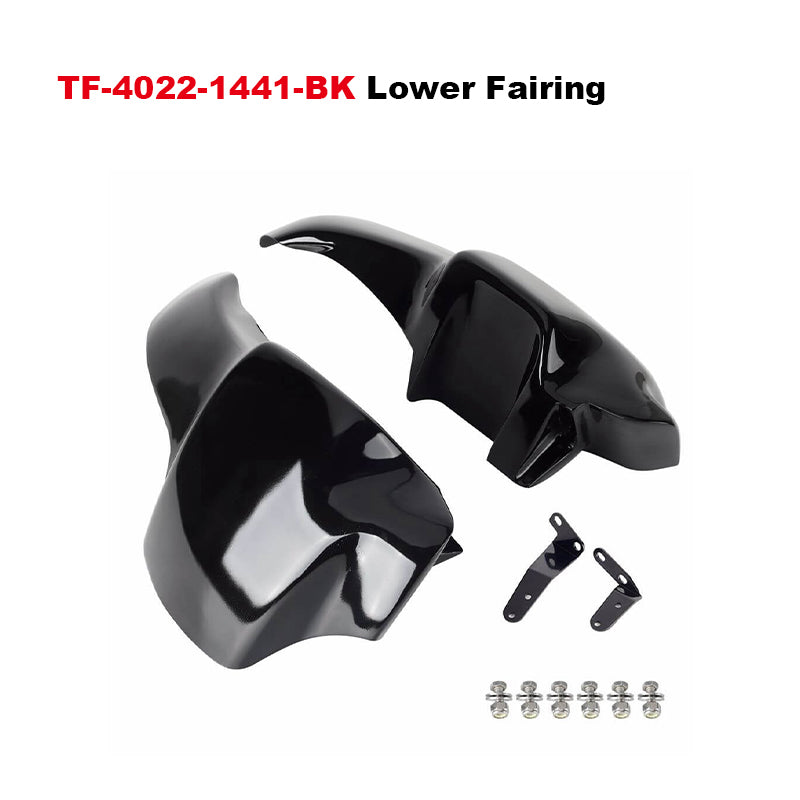 FXRP-Style Motorcycle Upper Fairing Kit and Clubstyle Fiber Glass Lower Fairing for HD Softail Low Rider S/Street Bob/Fat Bob