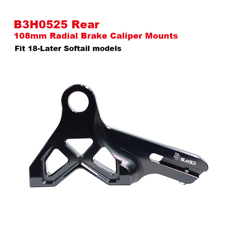HD 11.5-14 13mm Dia Brake Rotors 108mm Front Rear Radial Brake Caliper Mounts CNC Aluminum Metal Fit 14-up Touring 18-up Softail