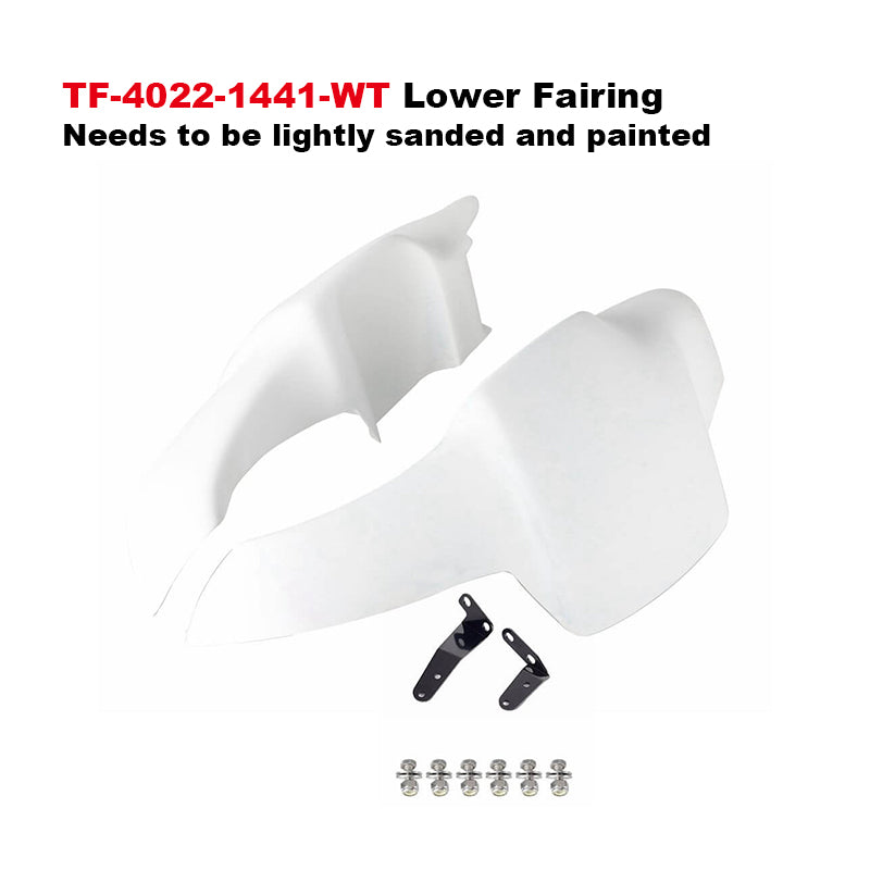 FXRP-Style Motorcycle Upper Fairing Kit and Clubstyle Fiber Glass Lower Fairing for HD Softail Low Rider S/Street Bob/Fat Bob