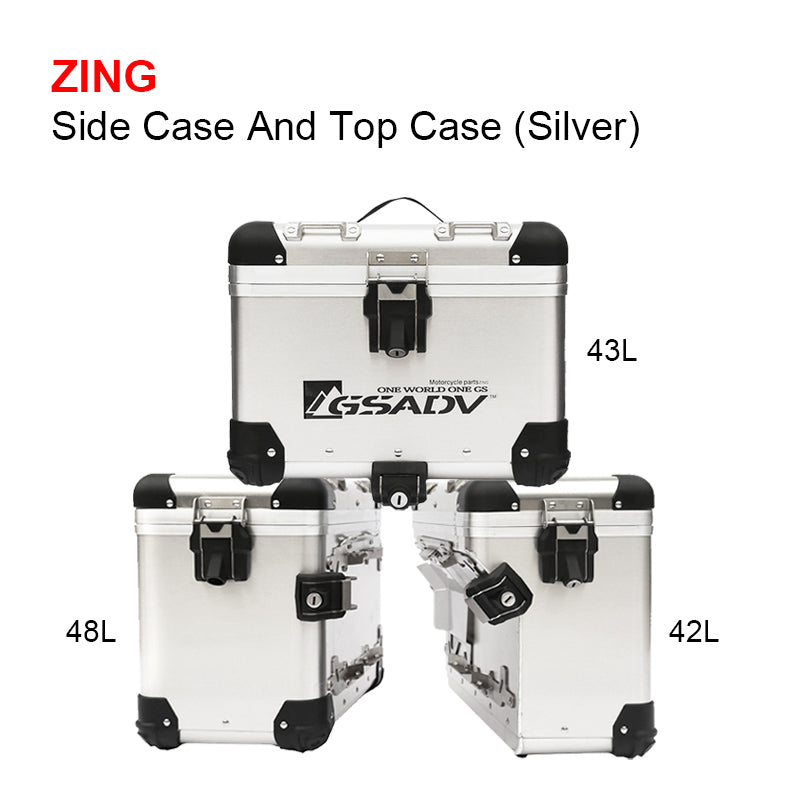 GSADV Aluminum Motorcycle Top Boxes for F750GS Tail Box Top Case Rear Trunk Side Cases Panniers