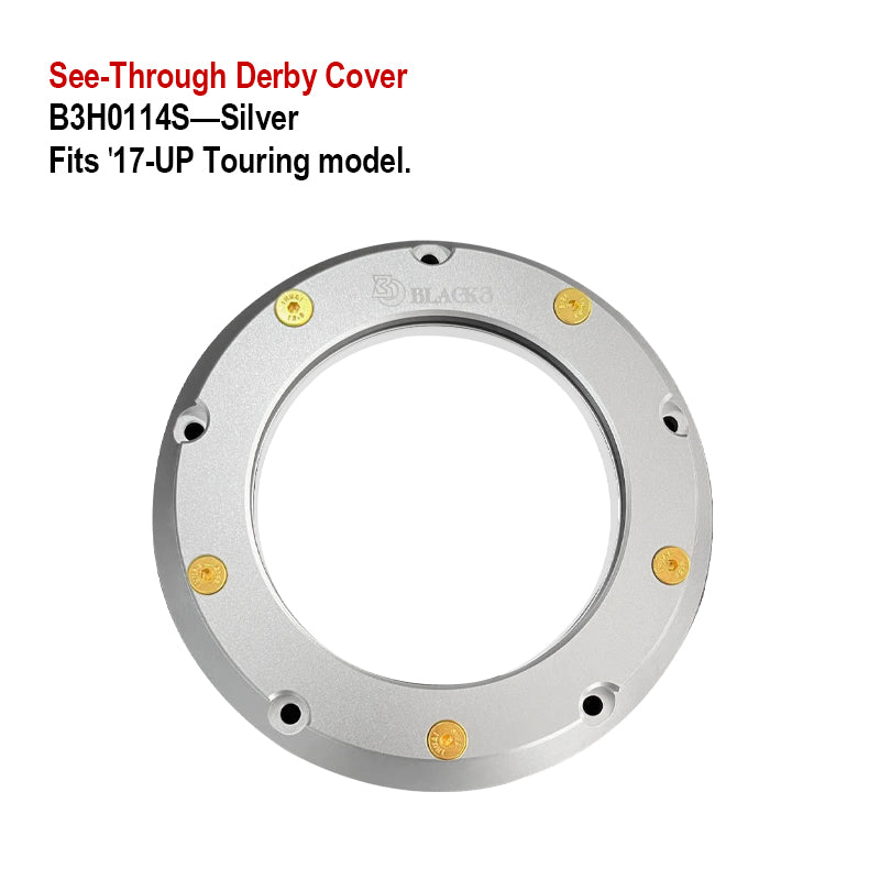 HD Touring Softail Motorcycle Timing Engine Clutch Side Cover Transparent See-Through Derby Cover Plastic Engine Parts Fit