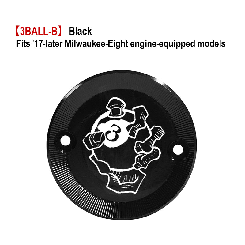 Customized PB Style Timer Cover 17-Later Milwaukee-Eight Motorcycle Fitting HD Touring Softail New Condition Made Aluminum ABS