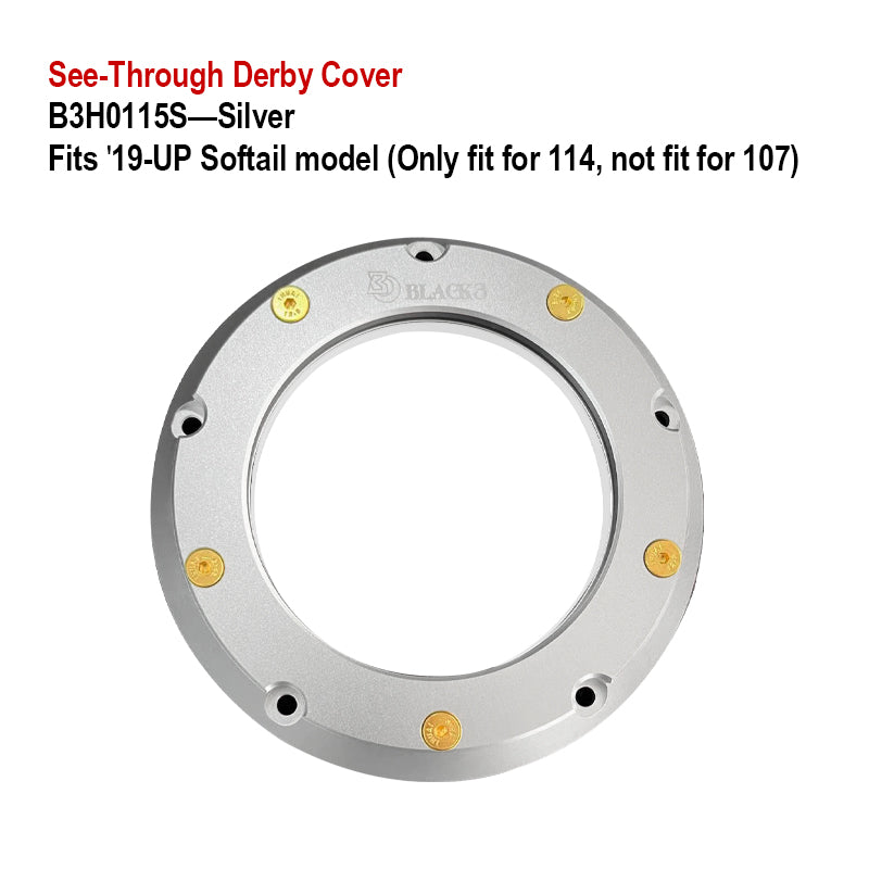 HD Touring Softail Motorcycle Timing Engine Clutch Side Cover Transparent See-Through Derby Cover Plastic Engine Parts Fit