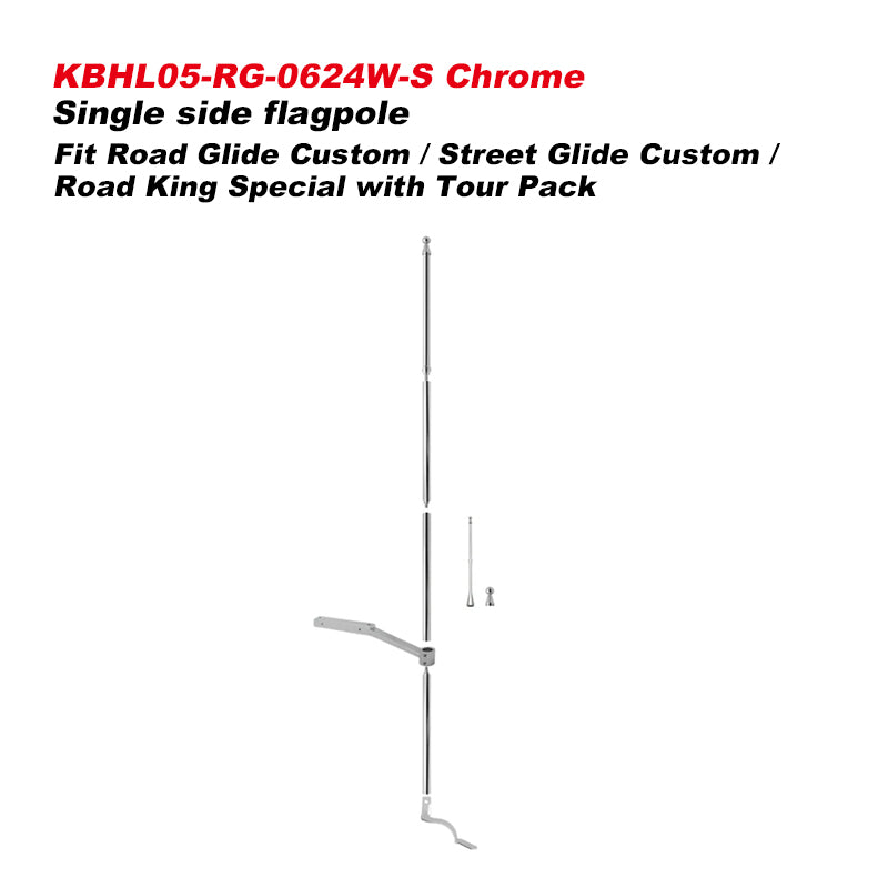 HD Touring Electra Glide Wind-Resistant Flag Mounting New Single Side Flagpole Road Glide Street Glide Motorcycle Accessories