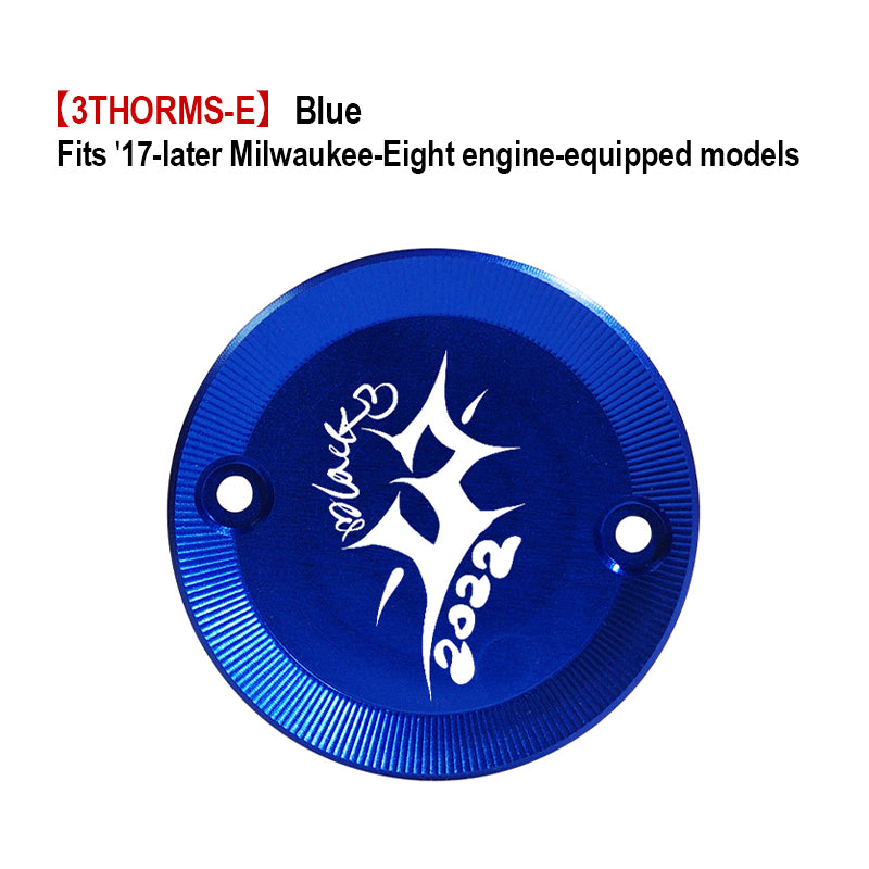 Customized PB Style Timer Cover 17-Later Milwaukee-Eight Motorcycle Fitting HD Touring Softail New Condition Made Aluminum ABS