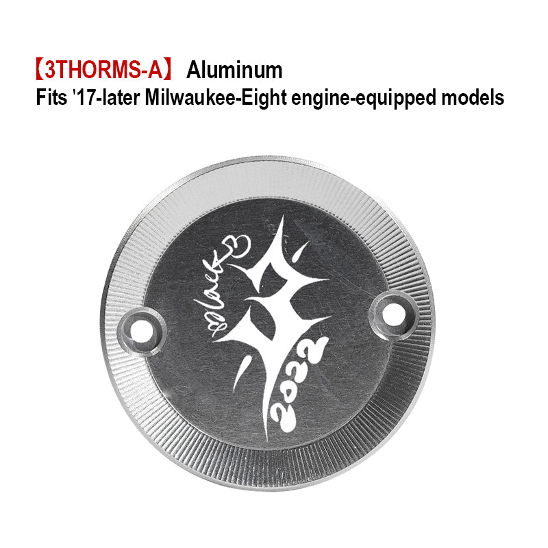 Customized PB Style Timer Cover 17-Later Milwaukee-Eight Motorcycle Fitting HD Touring Softail New Condition Made Aluminum ABS