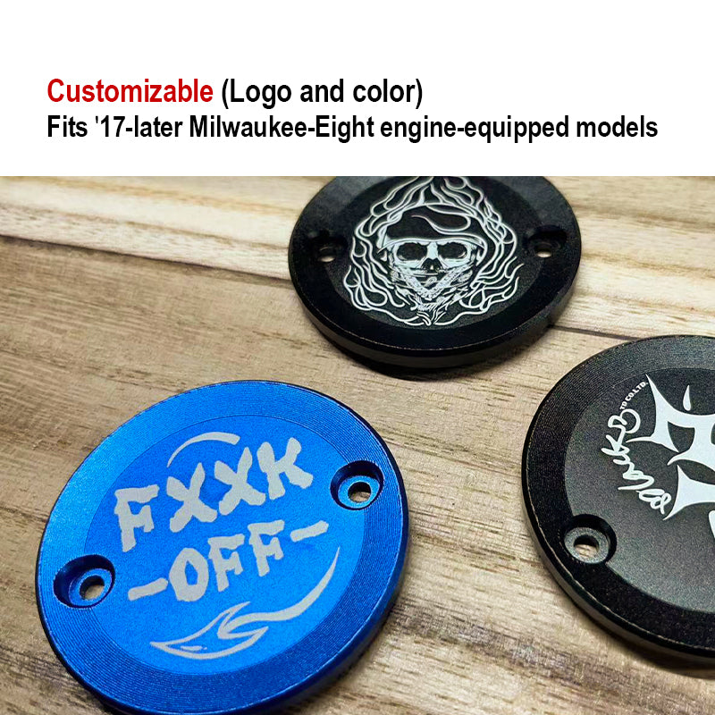 Customized PB Style Timer Cover 17-Later Milwaukee-Eight Motorcycle Fitting HD Touring Softail New Condition Made Aluminum ABS