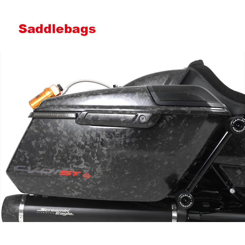 2023 Road Glide CVO 2024 Road Glide Motorcycle Frame Body Parts Accessories Forged Carbon Fiber Rear Tank Elements Compatible
