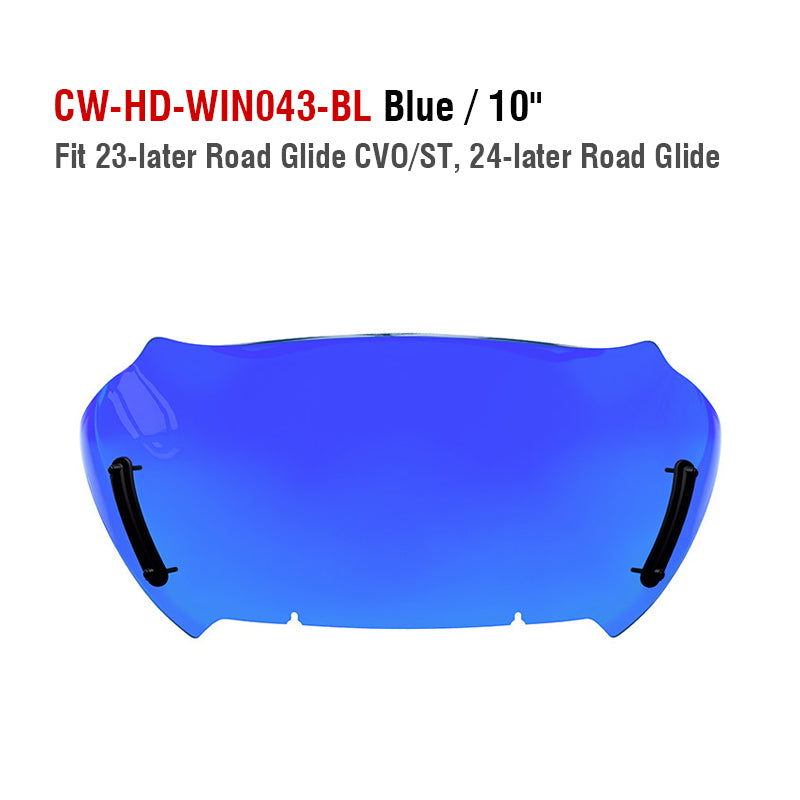 H-D 23.5-later Road Glide 121CVO Motorcycle 10inch Colors Windshield 2024+ FLTRXSTSE Wind Deflector New