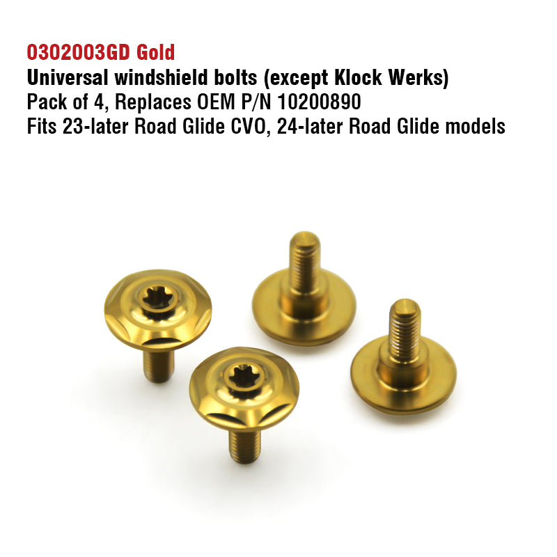 Chiefdom Windshield Titanium Alloy Bolts H-D 23-later 121 Road Glide CVO Motorcycle 24+ 117 Road Glide Klock Werks Screw
