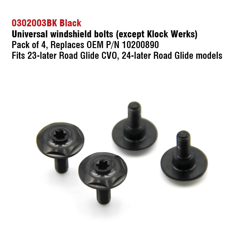 Chiefdom Windshield Titanium Alloy Bolts H-D 23-later 121 Road Glide CVO Motorcycle 24+ 117 Road Glide Klock Werks Screw