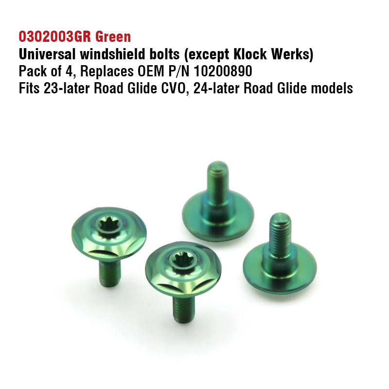 Chiefdom Windshield Titanium Alloy Bolts H-D 23-later 121 Road Glide CVO Motorcycle 24+ 117 Road Glide Klock Werks Screw
