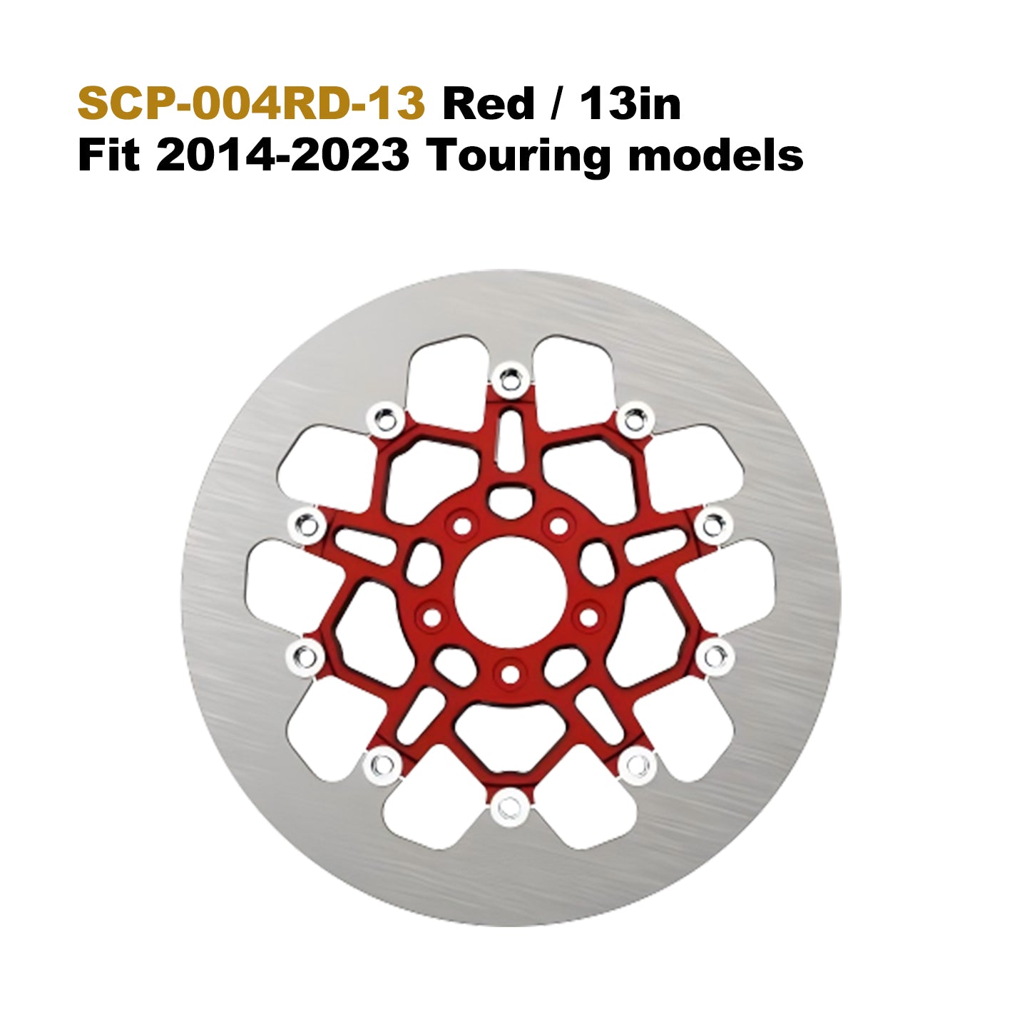 High Performance 13" 7075 Aluminum Floating Brake Rotor for 14-23 Touring 5-Bolt 11.5" Disc Fit Softail Dyna Motorcycle Part