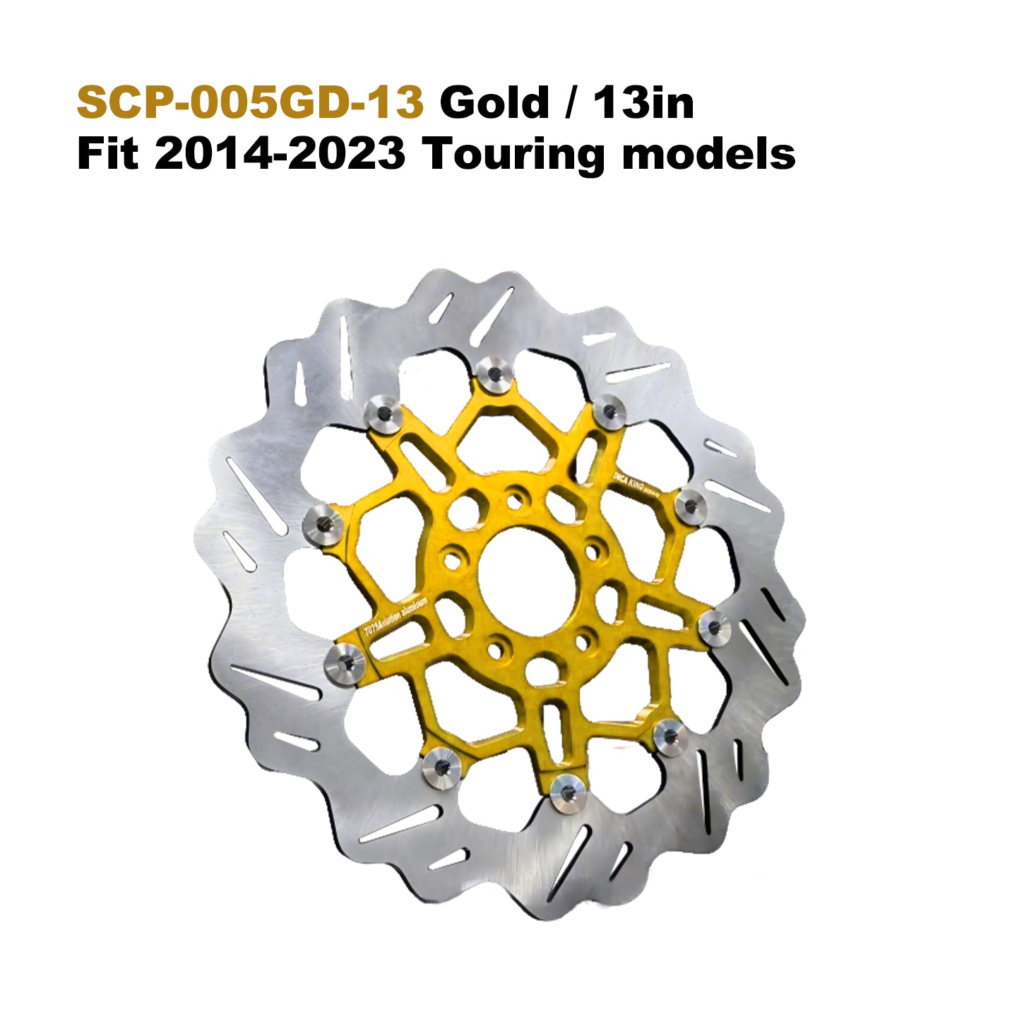 High Performance 13" 7075 Aluminum Floating Brake Rotor for 14-23 Touring 5-Bolt 11.5" Disc Fit Softail Dyna Motorcycle Part