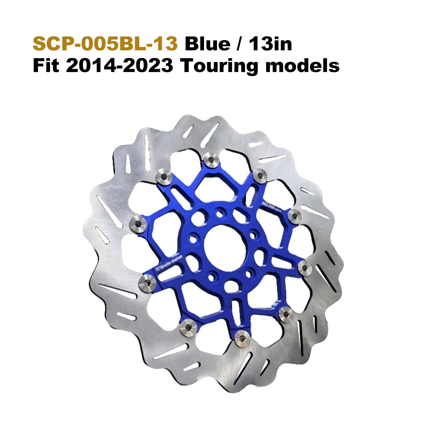 High Performance 13" 7075 Aluminum Floating Brake Rotor for 14-23 Touring 5-Bolt 11.5" Disc Fit Softail Dyna Motorcycle Part