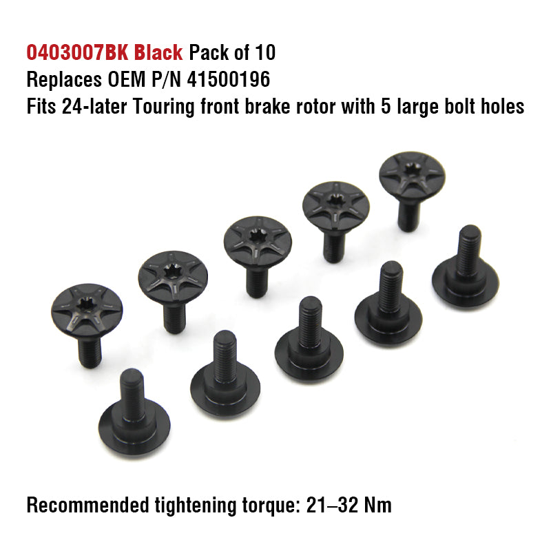 Chiefdom H-D Touring & Softail Front/Rear Brake Rotor Titanium Alloy Bolts