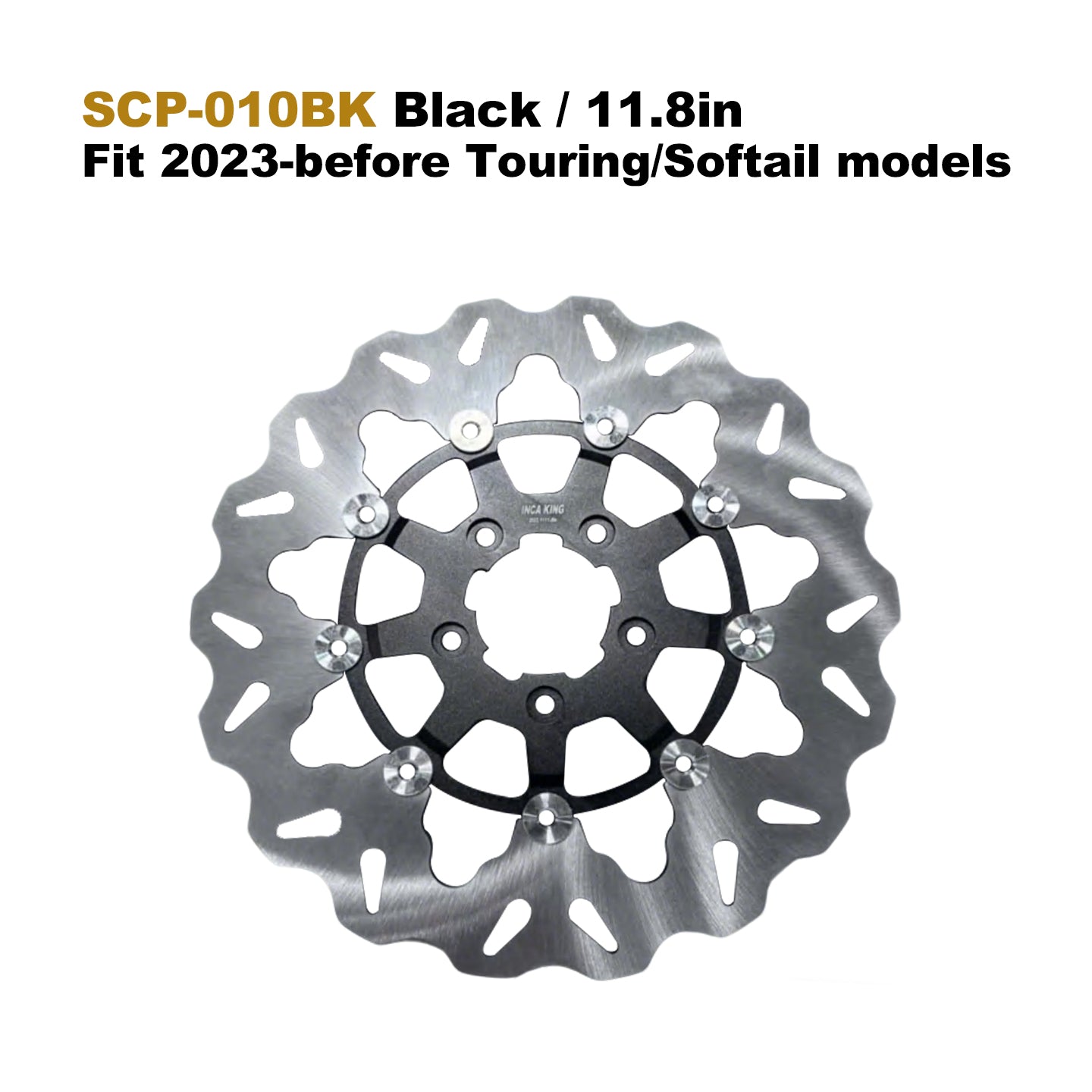 New High Performance 11.5" Front Rear Brake Rotor for Touring Softail Dyna 7075 Aluminum 5-Bolt 11.8" Disc Retrofit/Upgrade