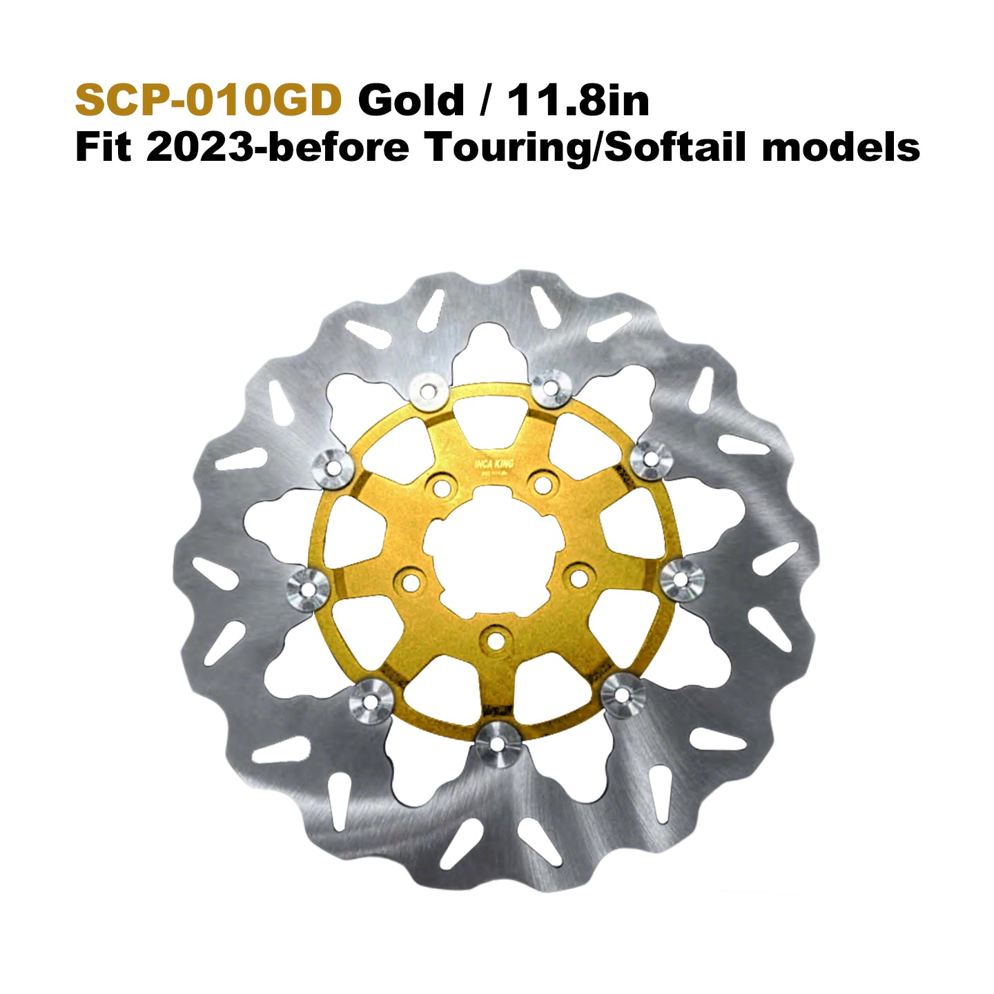 New High Performance 11.5" Front Rear Brake Rotor for Touring Softail Dyna 7075 Aluminum 5-Bolt 11.8" Disc Retrofit/Upgrade
