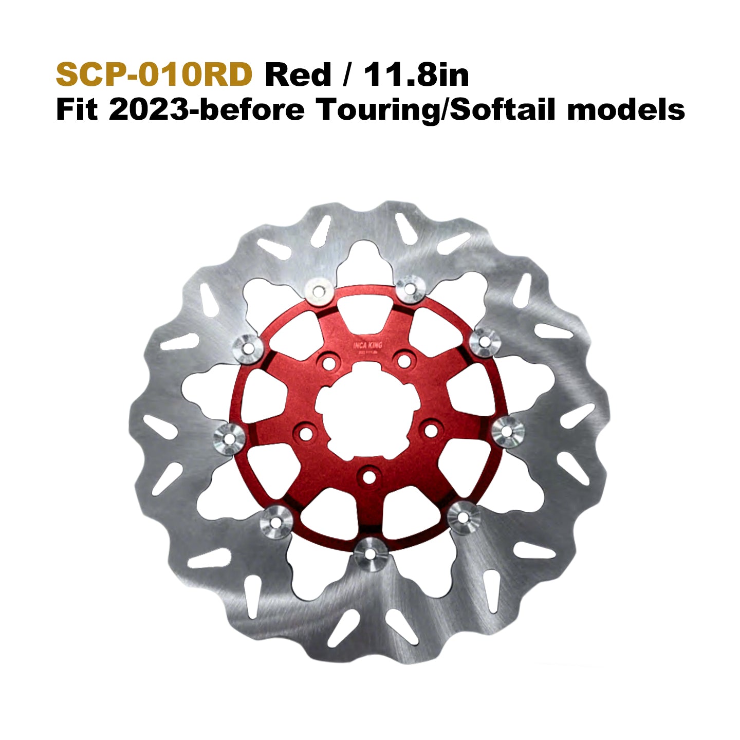 New High Performance 11.5" Front Rear Brake Rotor for Touring Softail Dyna 7075 Aluminum 5-Bolt 11.8" Disc Retrofit/Upgrade