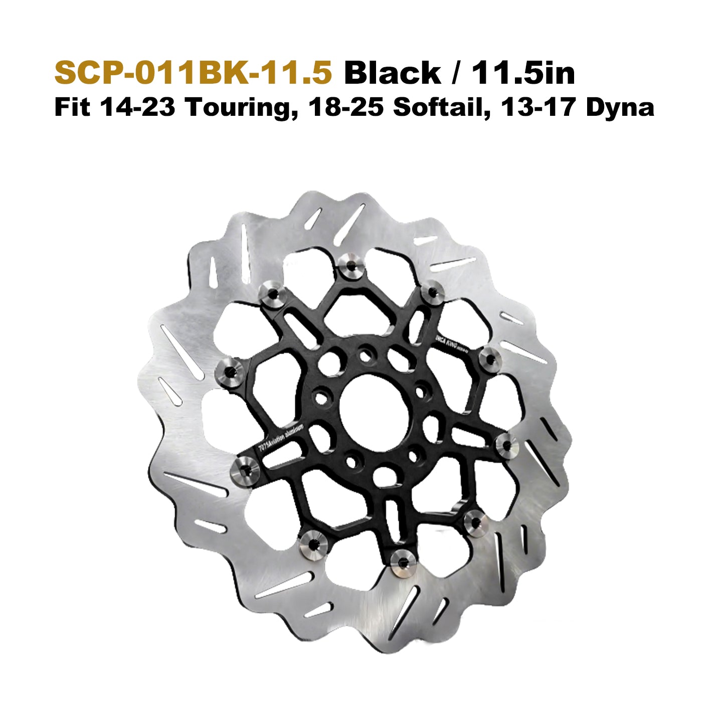 High Performance 13" 7075 Aluminum Floating Brake Rotor for 14-23 Touring 5-Bolt 11.5" Disc Fit Softail Dyna Motorcycle Part