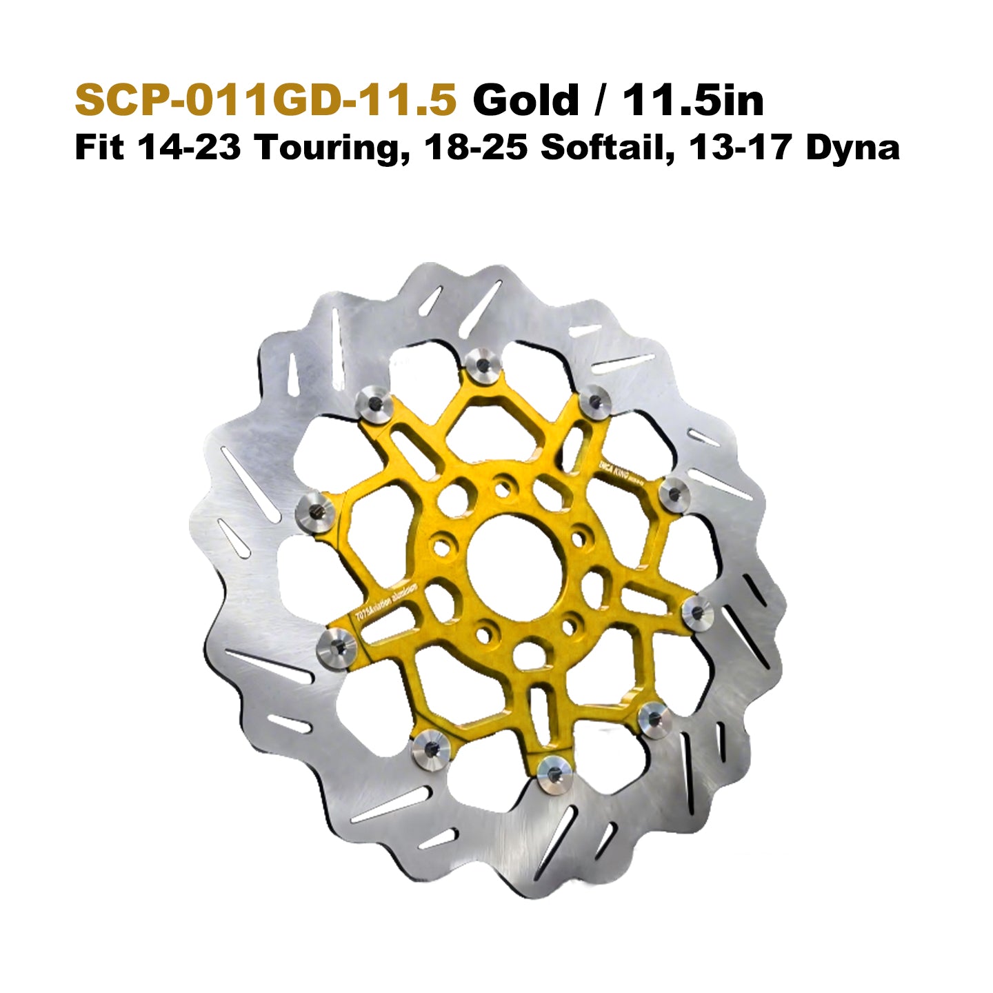 High Performance 13" 7075 Aluminum Floating Brake Rotor for 14-23 Touring 5-Bolt 11.5" Disc Fit Softail Dyna Motorcycle Part