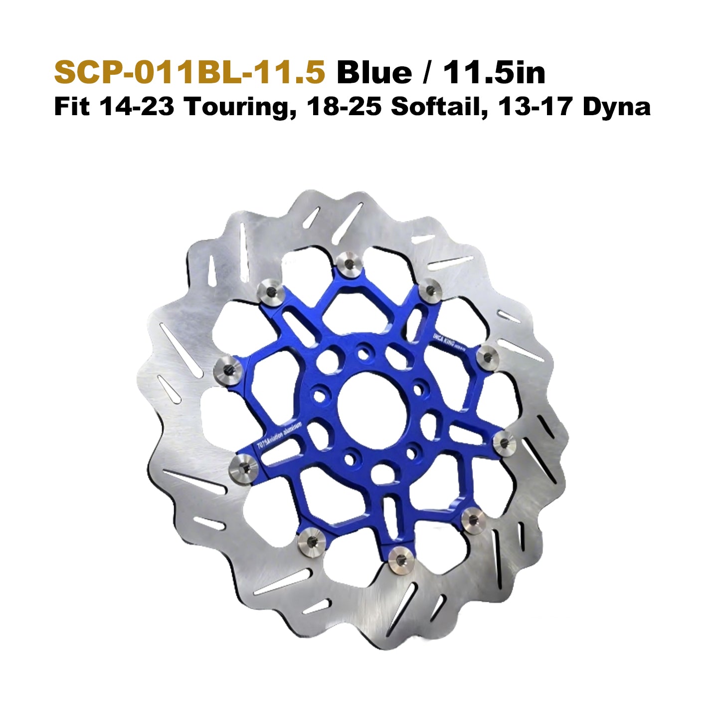 High Performance 13" 7075 Aluminum Floating Brake Rotor for 14-23 Touring 5-Bolt 11.5" Disc Fit Softail Dyna Motorcycle Part