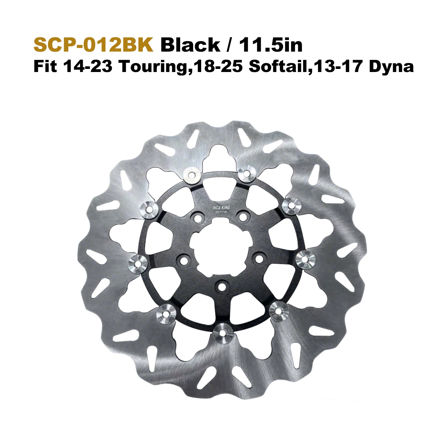 New High Performance 11.5" Front Rear Brake Rotor for Touring Softail Dyna 7075 Aluminum 5-Bolt 11.8" Disc Retrofit/Upgrade